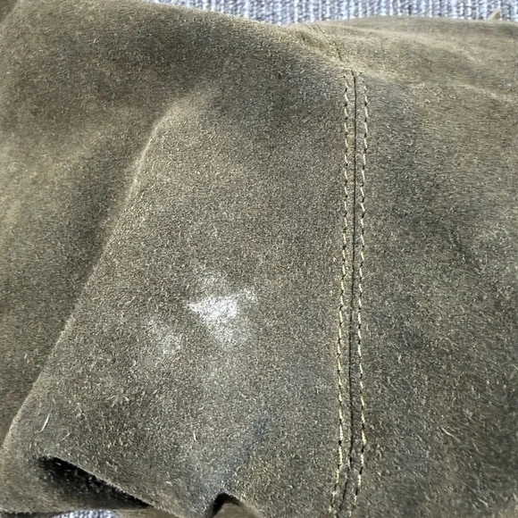 World Market Olive Leather/Suede Shoulder Bag - Picture 11 of 12